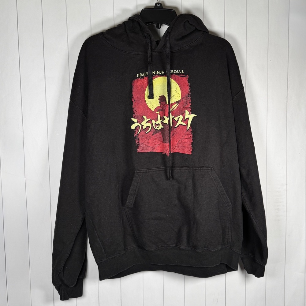 Naruto Shippuden Ripple Junction Black Graphic Hoodie Manga Anime Loungewear XL‎